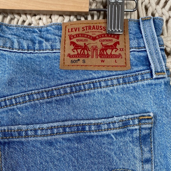 Levi’s 501 skinny high waisted blue denim jeans size small - Picture 6 of 9